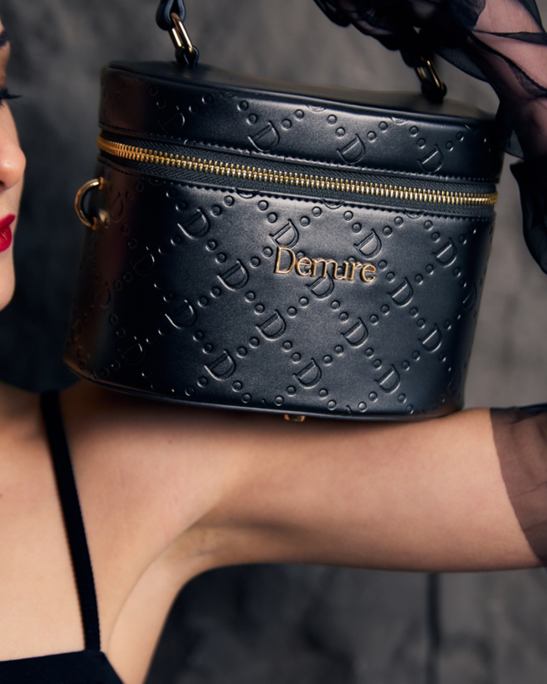 Noir Black Vanity Case Bag