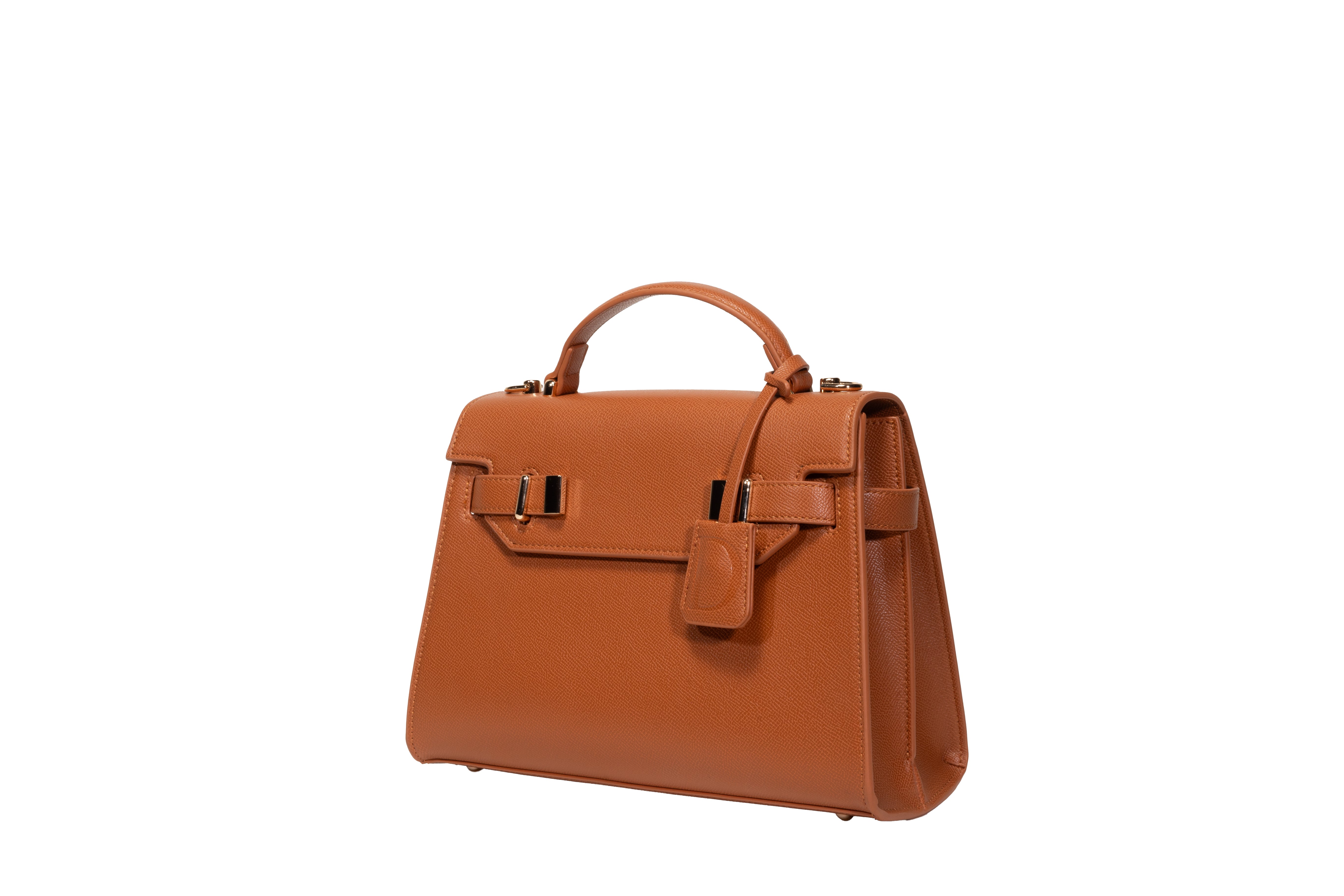 Top Handle Tan Mini Satchel Bag