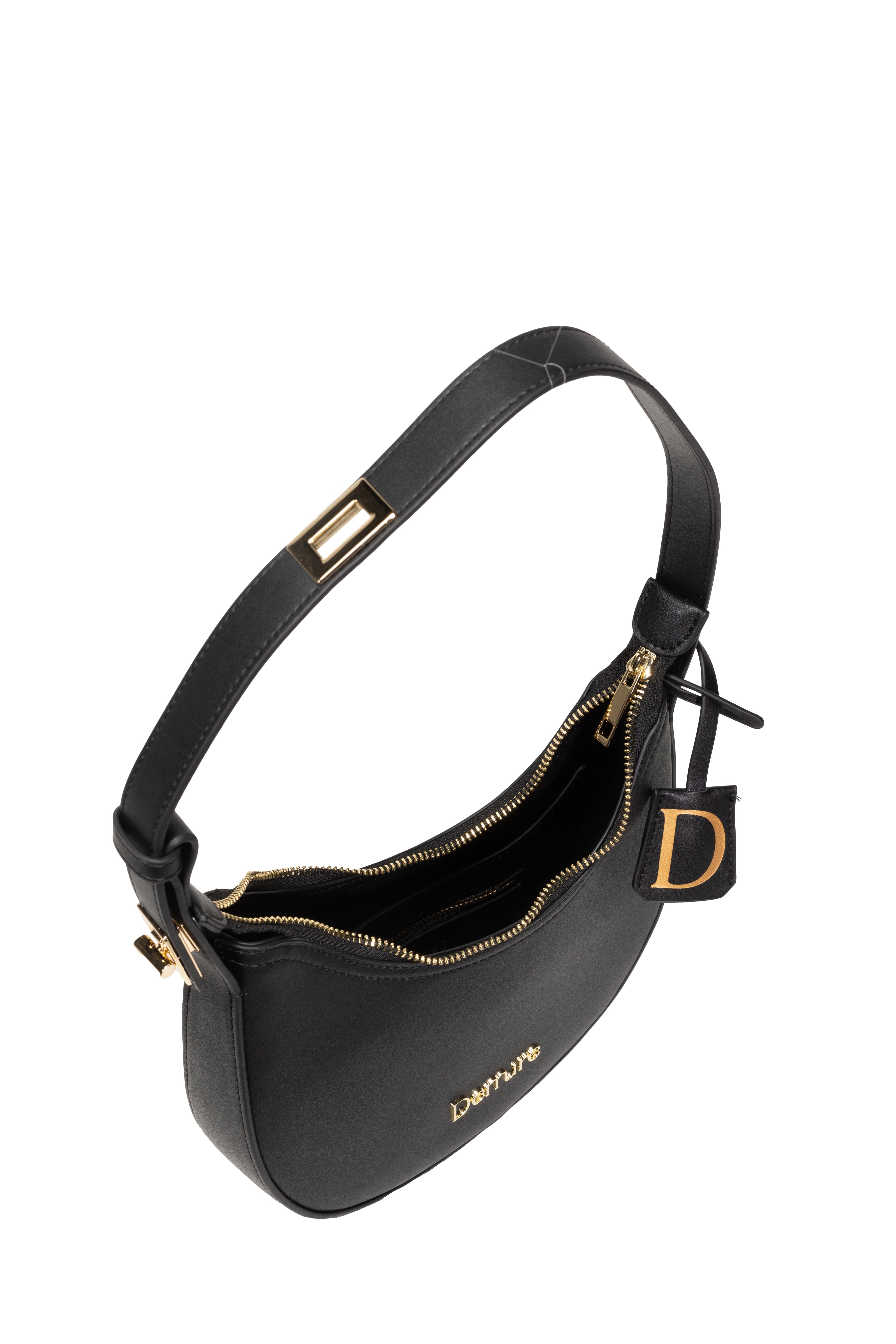 Luna Black Hobo Bag
