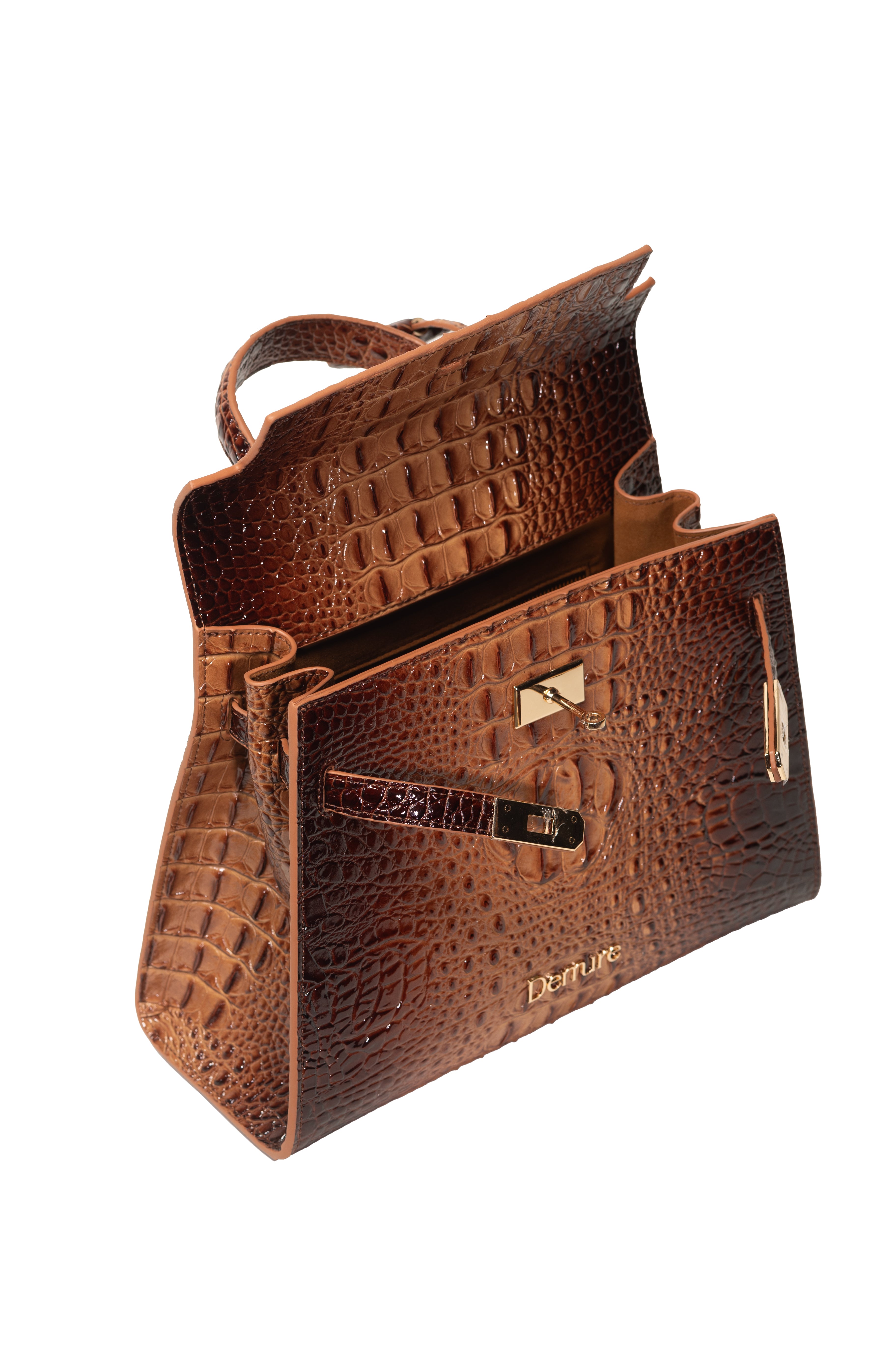 Brown Ombre Croc Bag