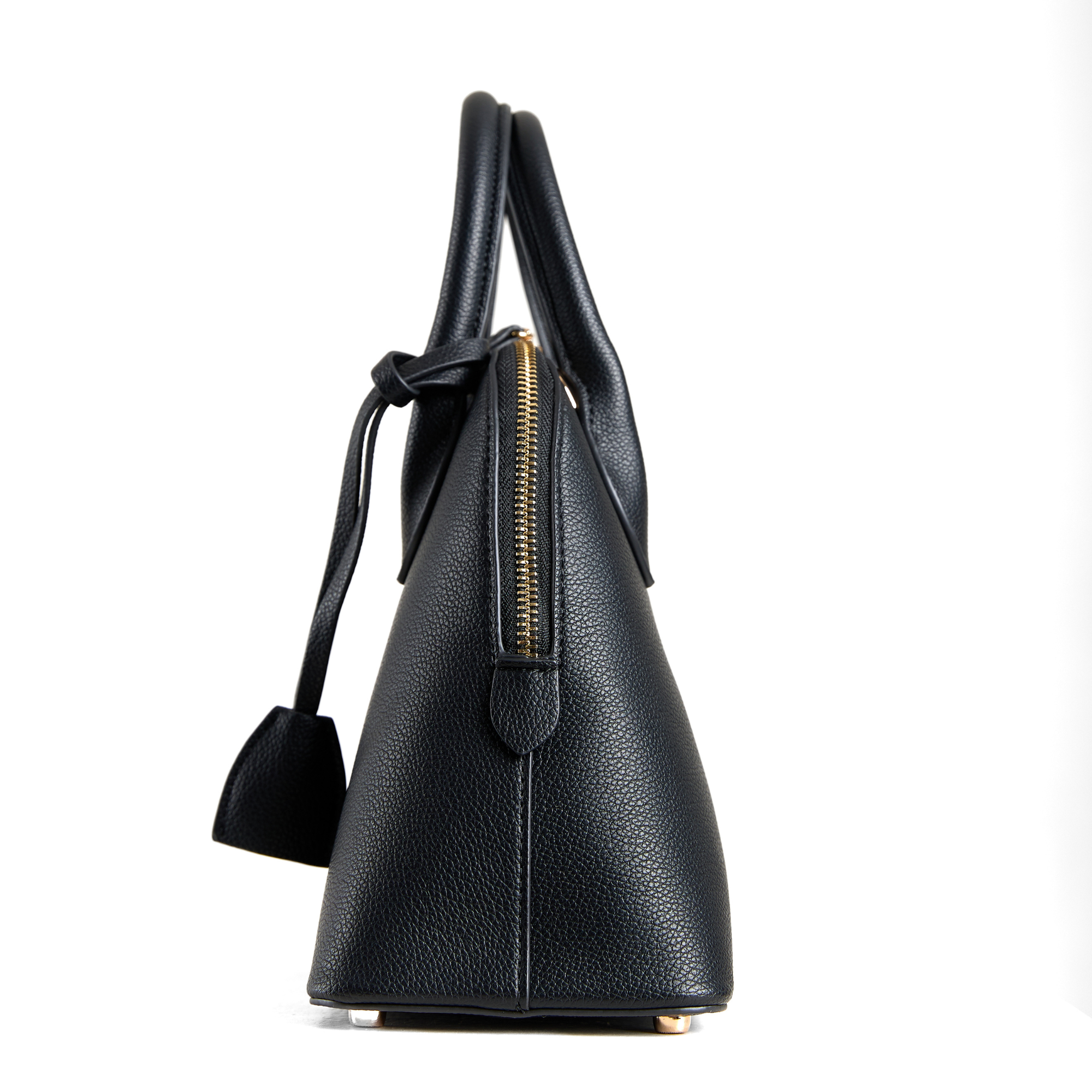 Classic Black Dome Satchel Bag