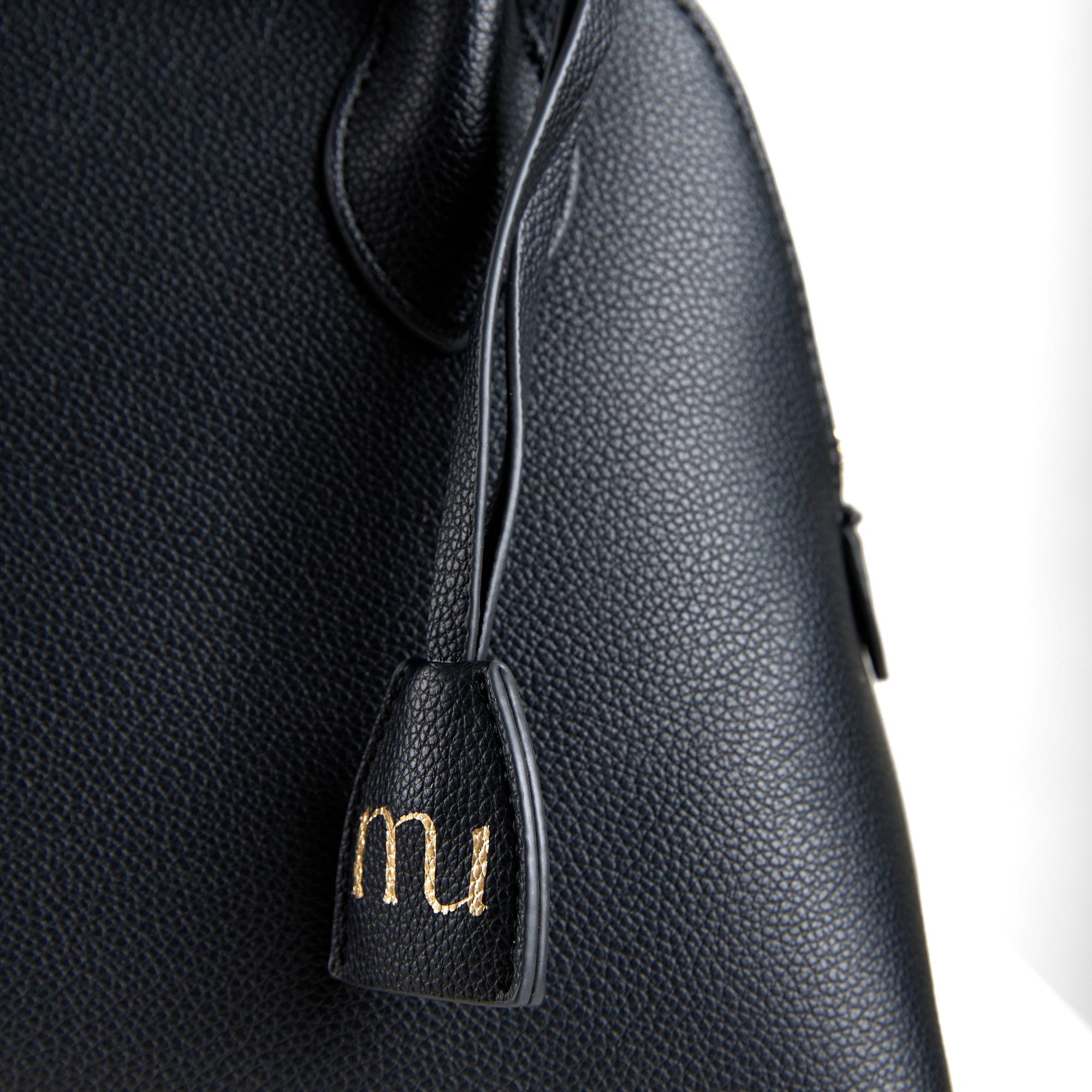 Classic Black Dome Satchel Bag