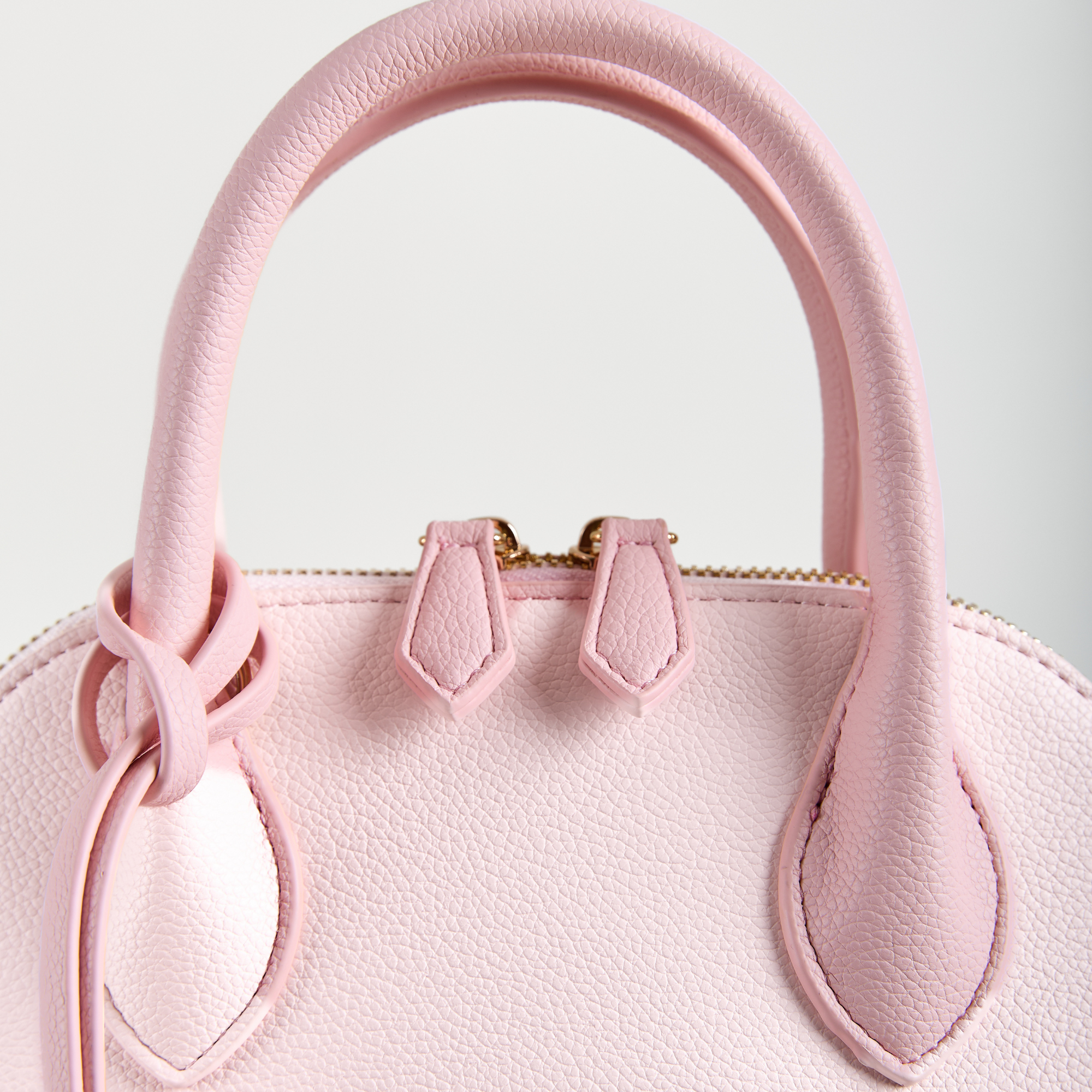 Classic Pastel Pink Dome Satchel Bag