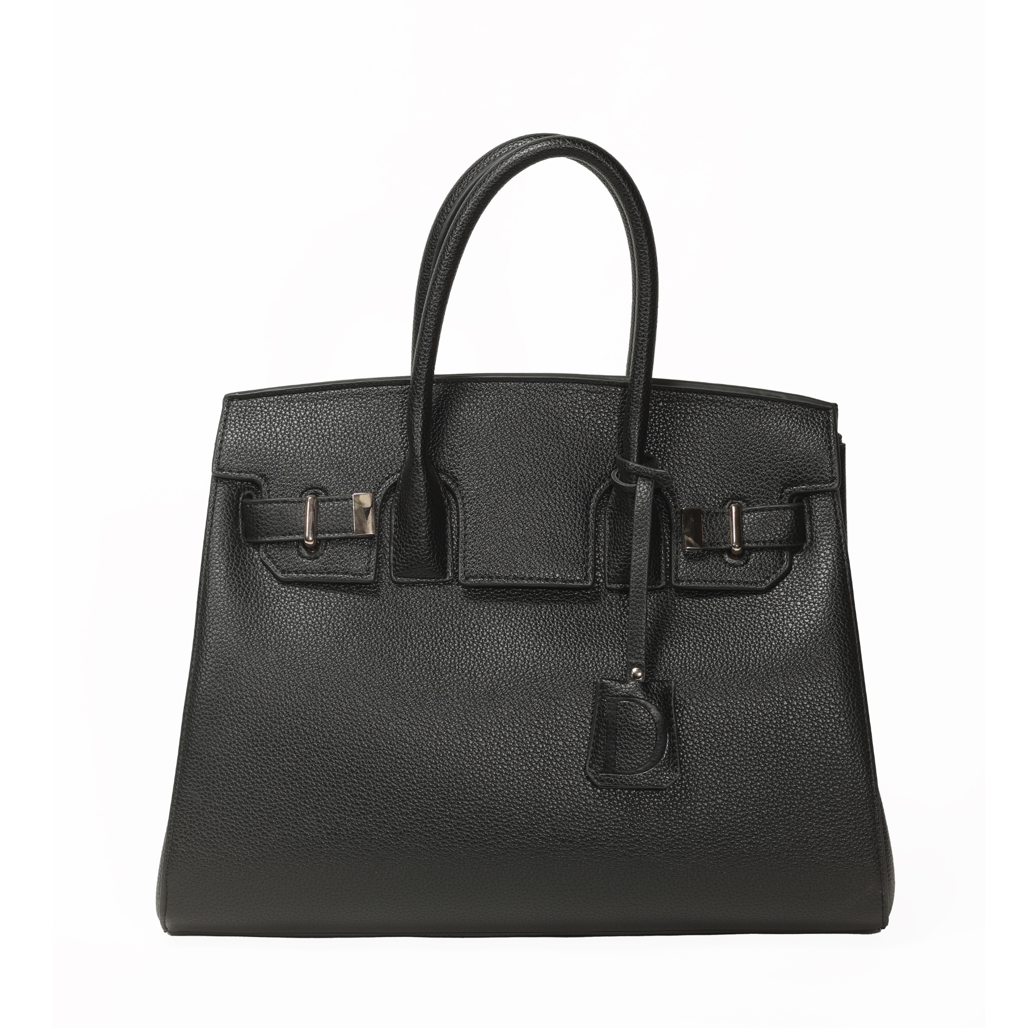 Top Handle Black Satchel Bag