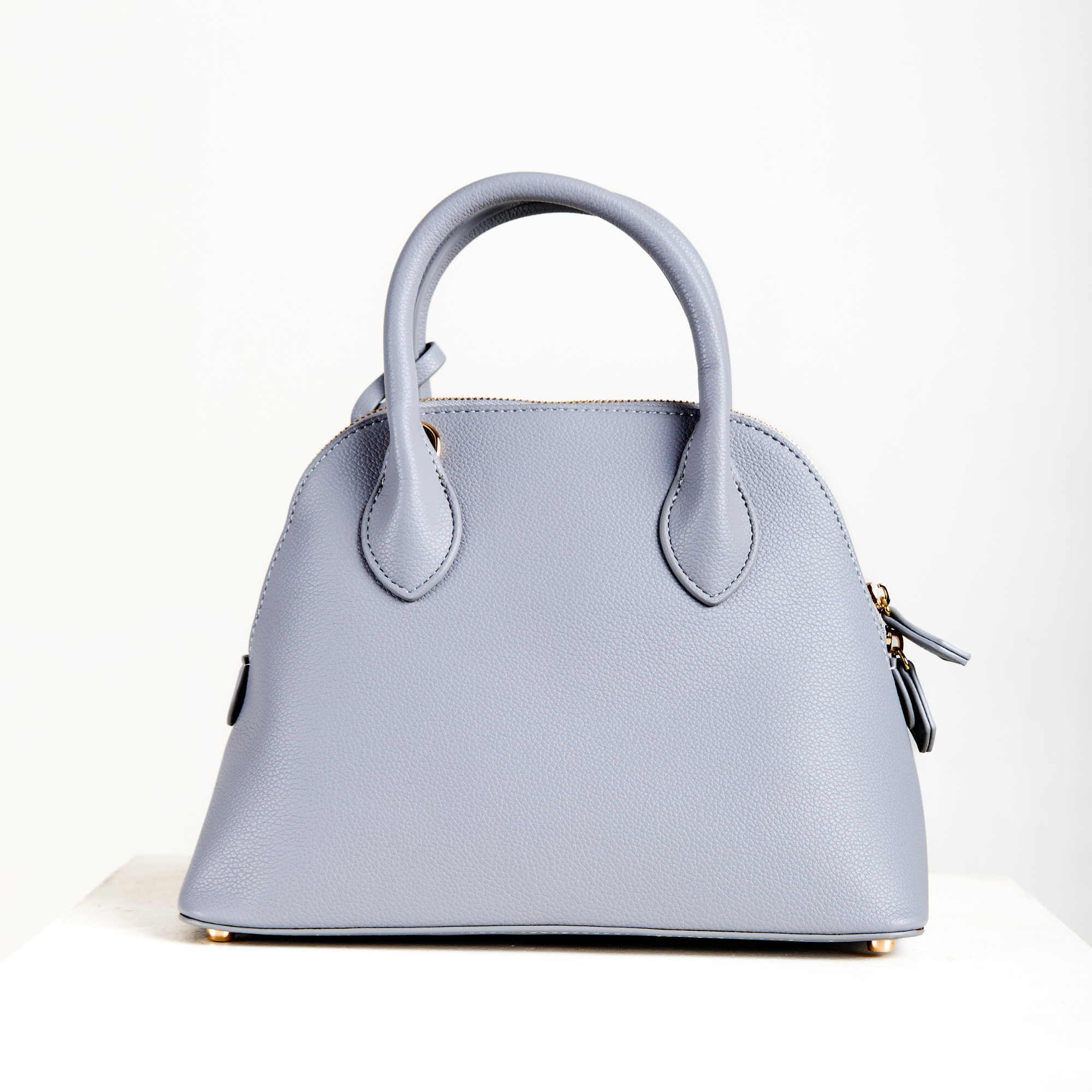 Classic Dusty Blue Dome Satchel Bag