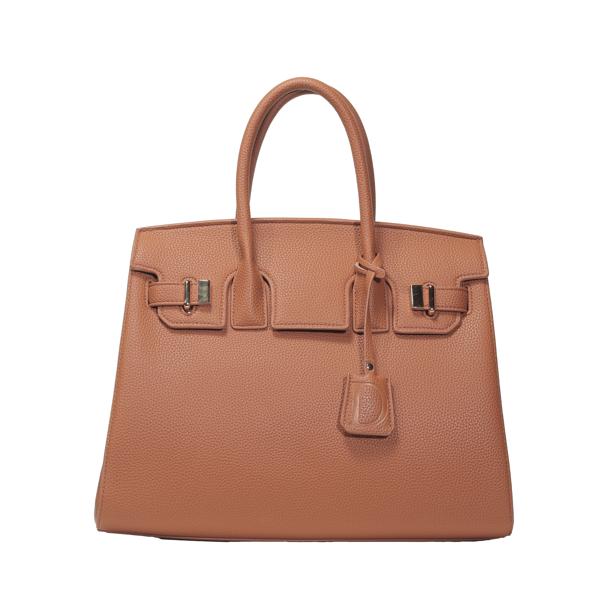 Top Handle Tan Satchel Bag