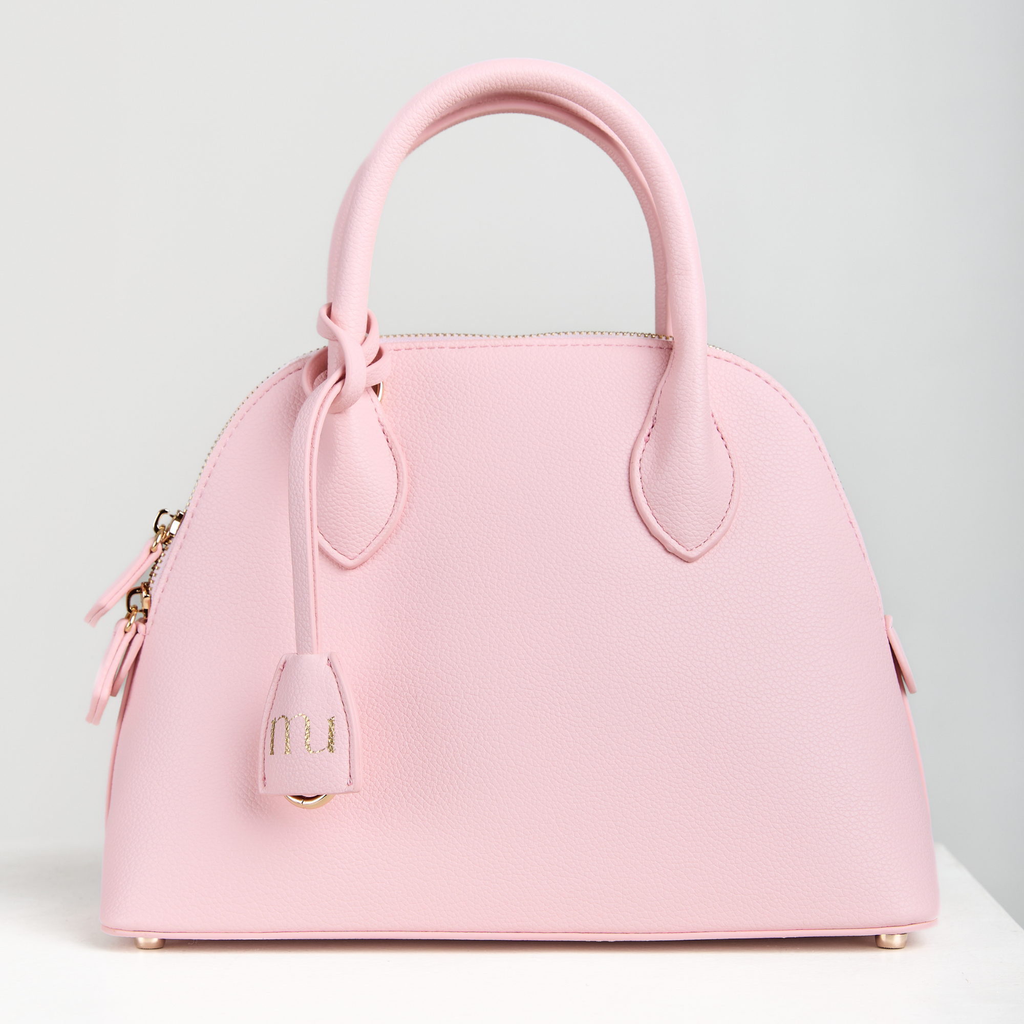 Classic Pastel Pink Dome Satchel Bag