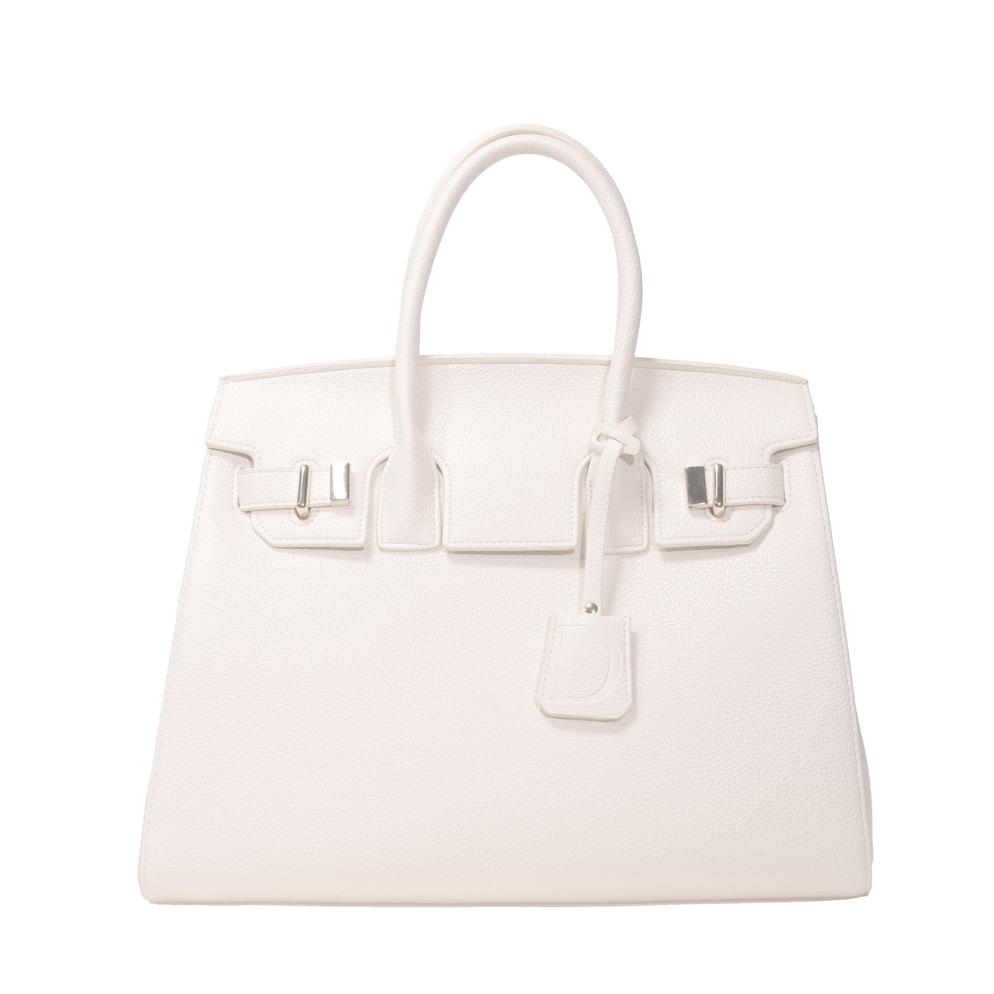 Top Handle White Satchel Bag