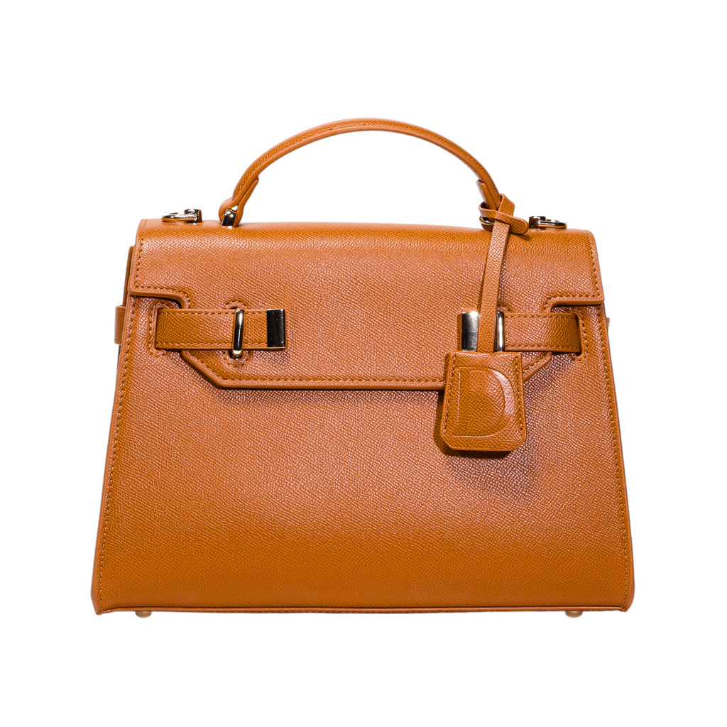 Top Handle Tan Mini Satchel Bag